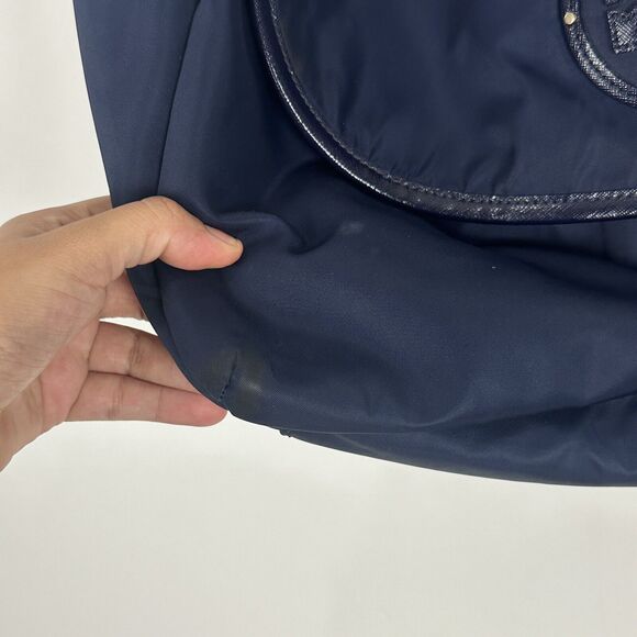 Tory Burch Billy Nylon Messenger Diaper Baby Bag Blue Crossbody Adjustable - Picture 4 of 16